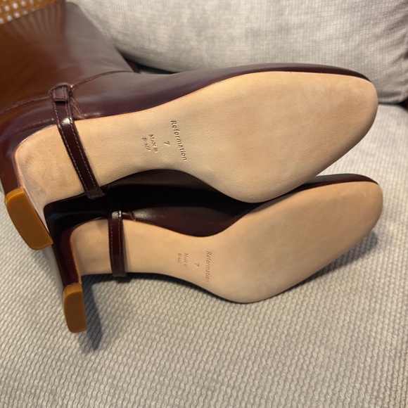 Reformation Gaelle Knee Boots in Ruby - Picture 10 of 10